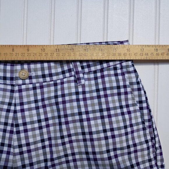 IZOD Golf Pants Mens 32 x 32 Plaid PerformX Flat Front Polyester Straight Leg - Picture 5 of 11